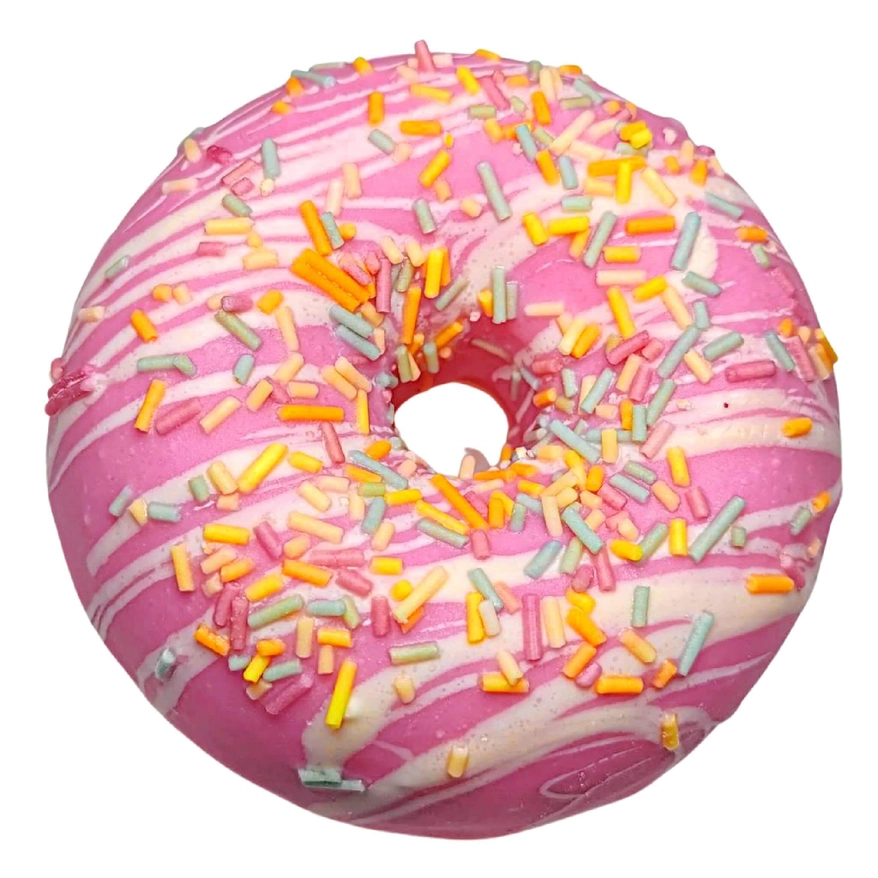 Donut Bath Bomb met vanille en bessen VEGAN Cacaoboter 2 Donut Bath Bomb met vanille en bessen VEGAN Cacaoboter 2