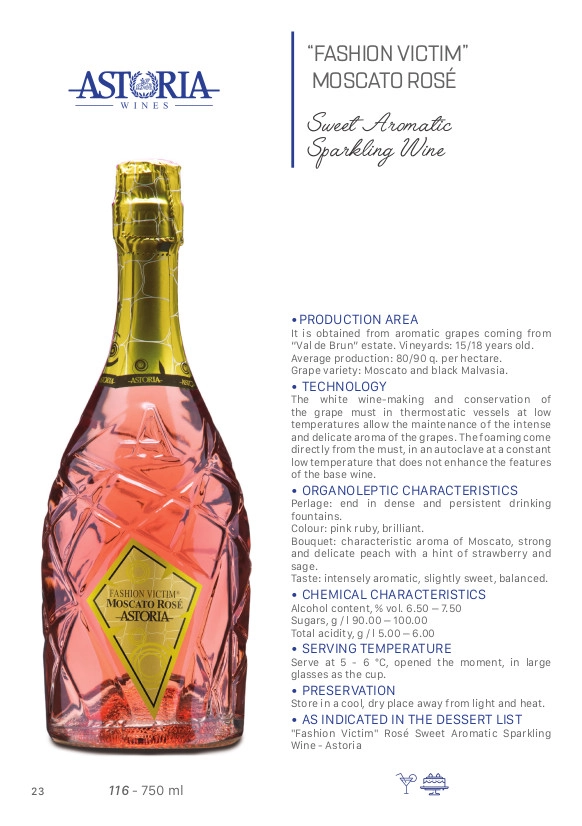 Fashion Victim Moscato Rosè Sweet Astoria Mousserende wijn 75 cl. 3 Fashion Victim Moscato Rosè Sweet Astoria Mousserende wijn 75 cl. 3