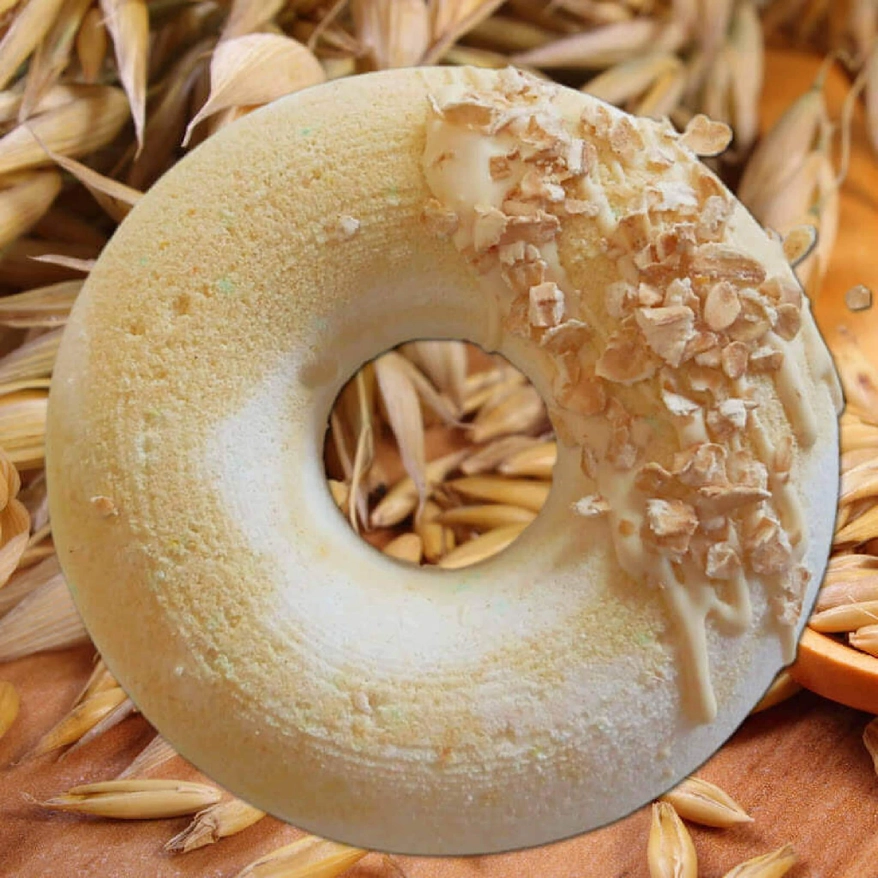 Honey Havermout Donut Fizzy Bath Bomb Organic Handmade Relax 2 Honey Havermout Donut Fizzy Bath Bomb Organic Handmade Relax 2