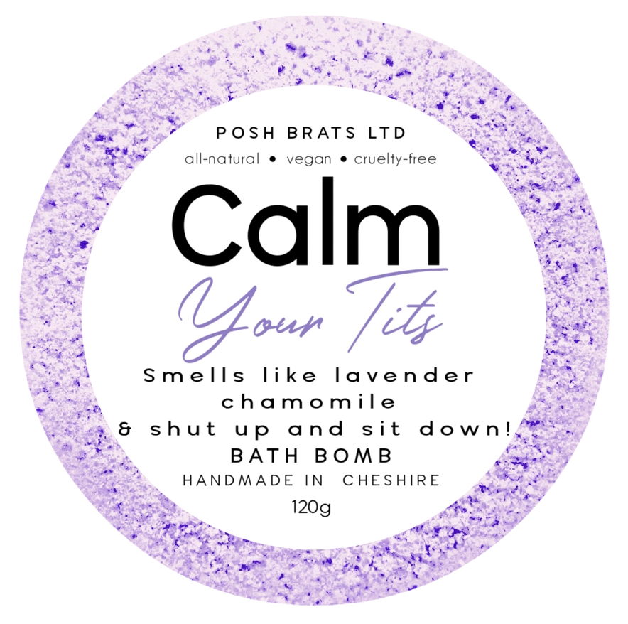 Kalmeer je tieten Fizzy Bath Bomb VEGAN Calming Vibes voor volwassenen 3 Kalmeer je tieten Fizzy Bath Bomb VEGAN Calming Vibes voor volwassenen 3
