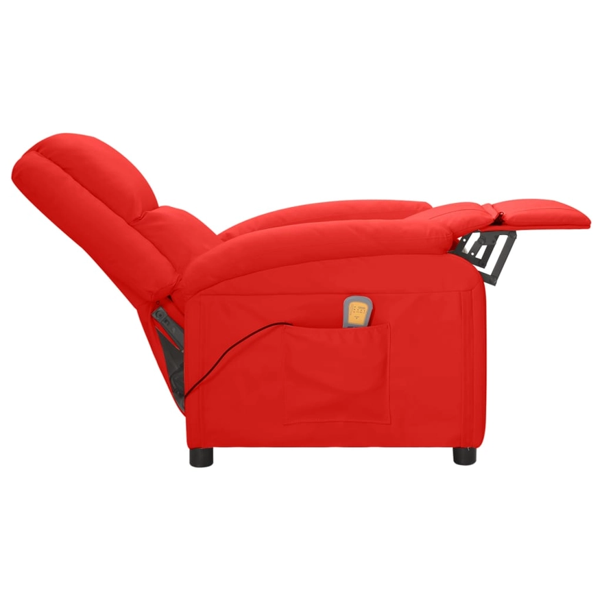 Massagestoel Rood Kunstleer 3 Massagestoel Rood Kunstleer 3