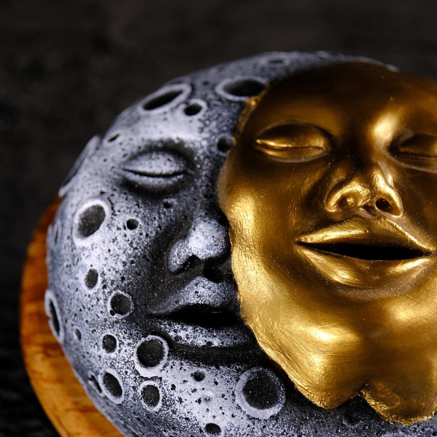Moon & Sun Face Backflow Wierookhouder 3 Moon & Sun Face Backflow Wierookhouder 3