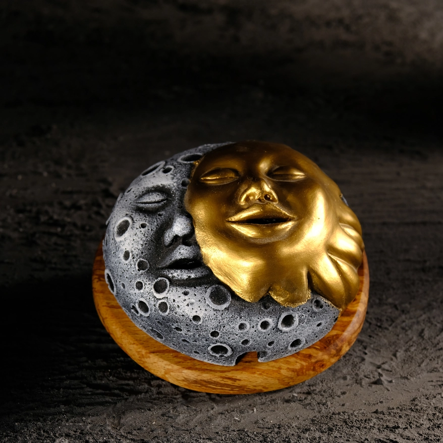 Moon & Sun Face Backflow Wierookhouder Moon & Sun Face Backflow Wierookhouder