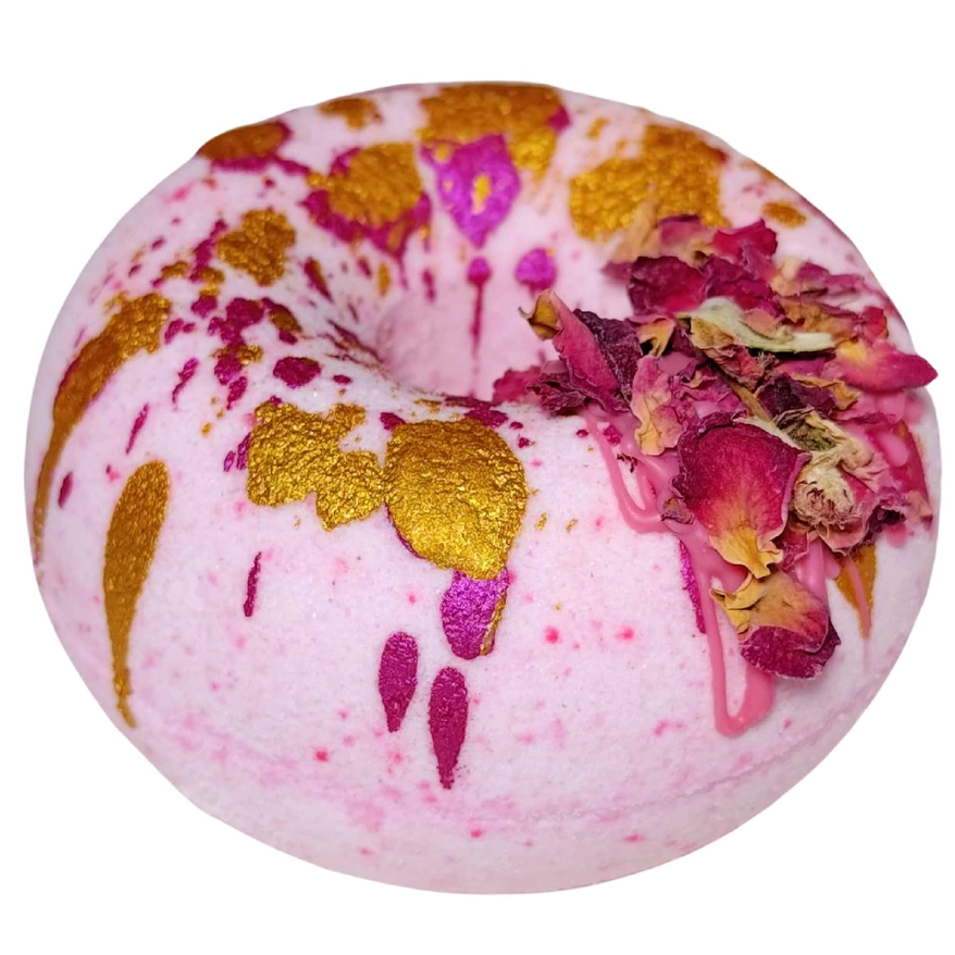 Moonlight Kiss Donut Bath Bomb VEGAN Romantic Botanical 4 Moonlight Kiss Donut Bath Bomb VEGAN Romantic Botanical 4