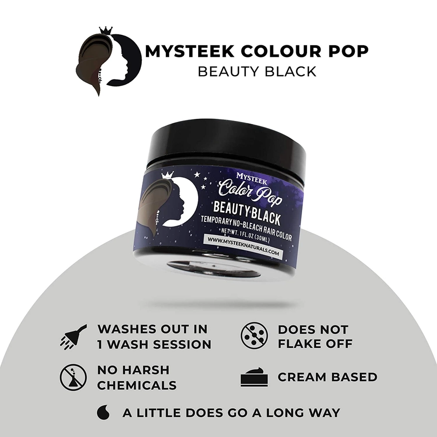 Mysteek Naturals Color Pop Beauty Zwart 4 Mysteek Naturals Color Pop Beauty Zwart 4