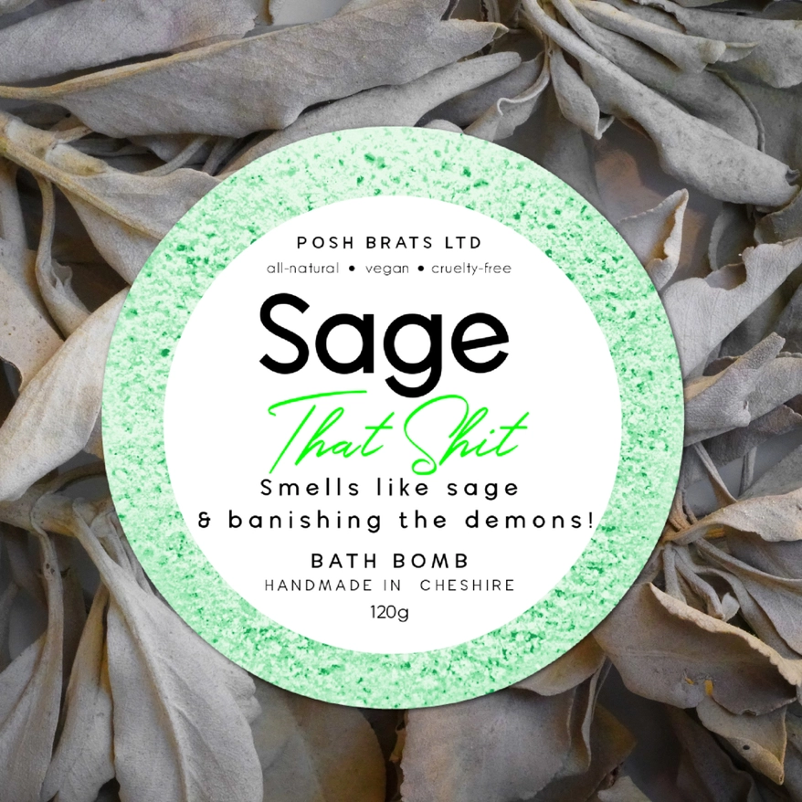 Sage That Shiz Smudge Bath Bomb VEGAN 2 Sage That Shiz Smudge Bath Bomb VEGAN 2
