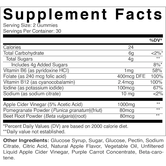 Vitamatic Appelciderazijn 1000 mg 60 veganistische gummies 4 Vitamatic Appelciderazijn 1000 mg 60 veganistische gummies 4