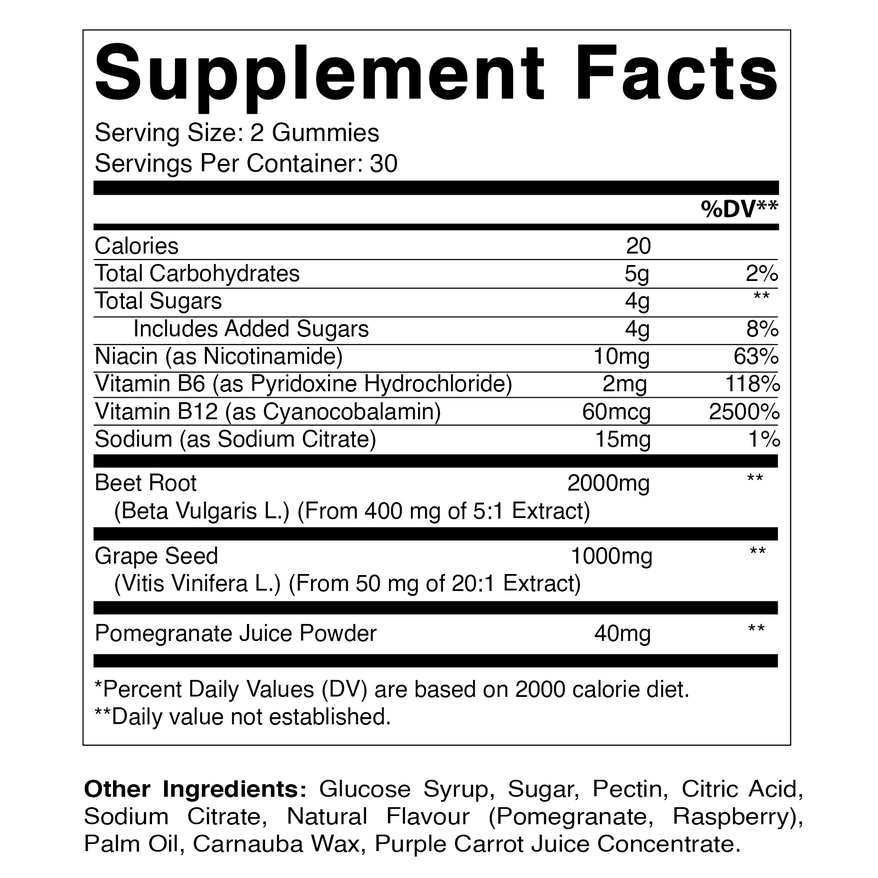 Vitamatic Bietenwortel 3000 mg per portie 60 gummies 2 Vitamatic Bietenwortel 3000 mg per portie 60 gummies 2