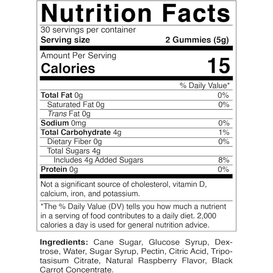 Vitamatic Glucose Gummies Natuurlijke frambozensmaak 60 stuks 4 Vitamatic Glucose Gummies Natuurlijke frambozensmaak 60 stuks 4
