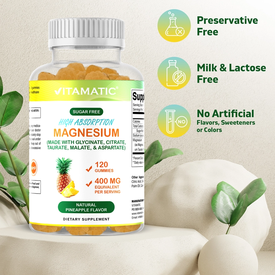 Vitamatic Magnesium 400 mg per portie 120 gummies 2 Vitamatic Magnesium 400 mg per portie 120 gummies 2