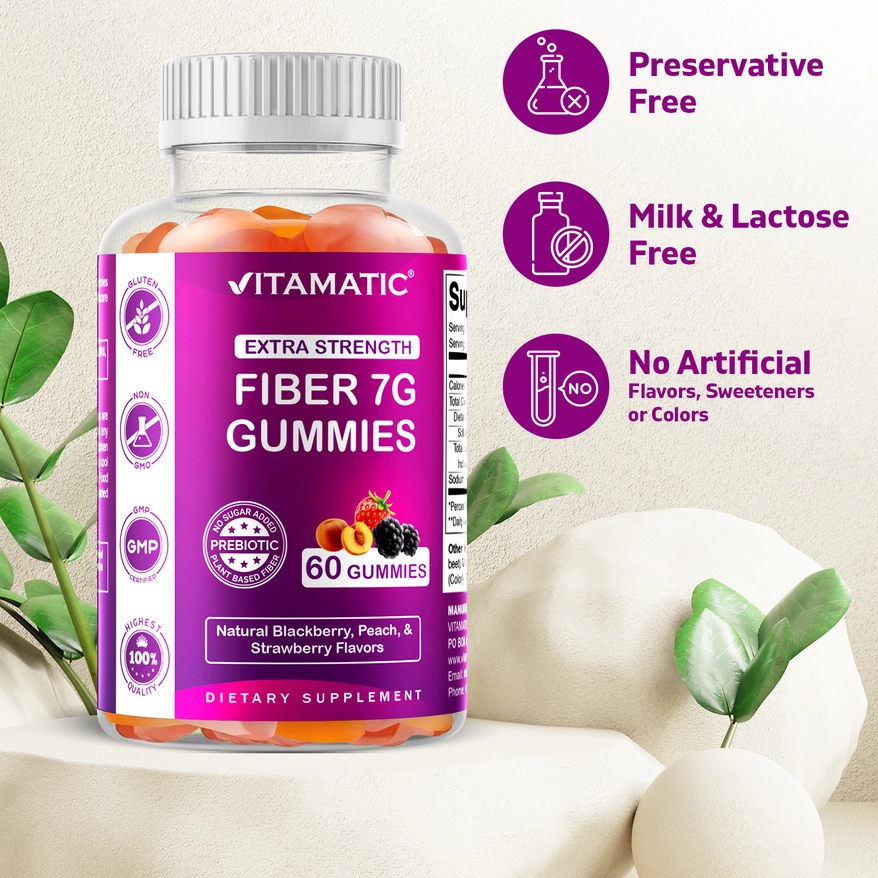 Vitamatic Prebiotic Fiber Gummies voor volwassenen – 7G Fiber 3 Vitamatic Prebiotic Fiber Gummies voor volwassenen – 7G Fiber 3