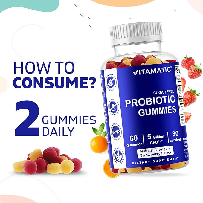Vitamatic Probiotic 5 miljard CFU’s 60 veganistische gummies 3 Vitamatic Probiotic 5 miljard CFU’s 60 veganistische gummies 3