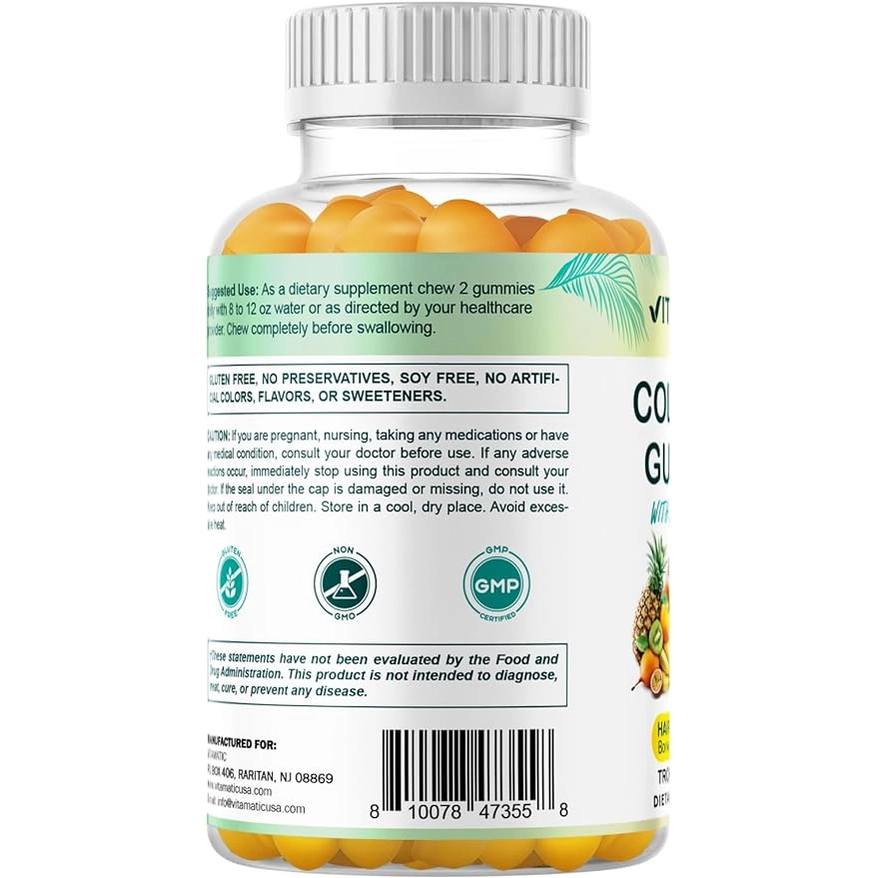 Vitamatische gehydrolyseerde collageengummies met zink en biotine 5 Vitamatische gehydrolyseerde collageengummies met zink en biotine 5